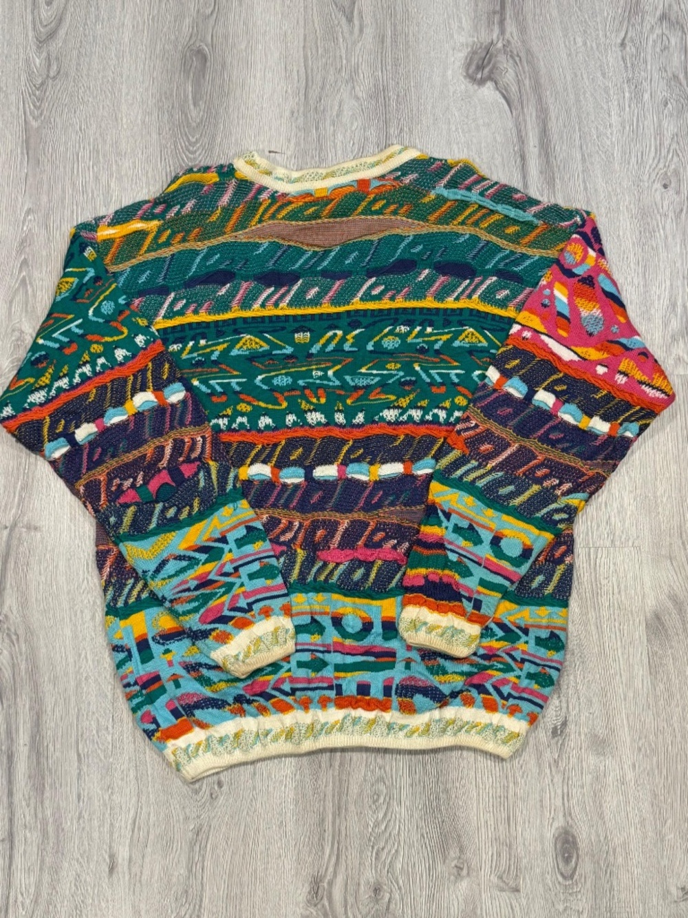 COOGI Australia Multicolour 3D Knit Sweater 100% Cotton - Size Large. - Picture 4 of 8